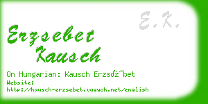 erzsebet kausch business card